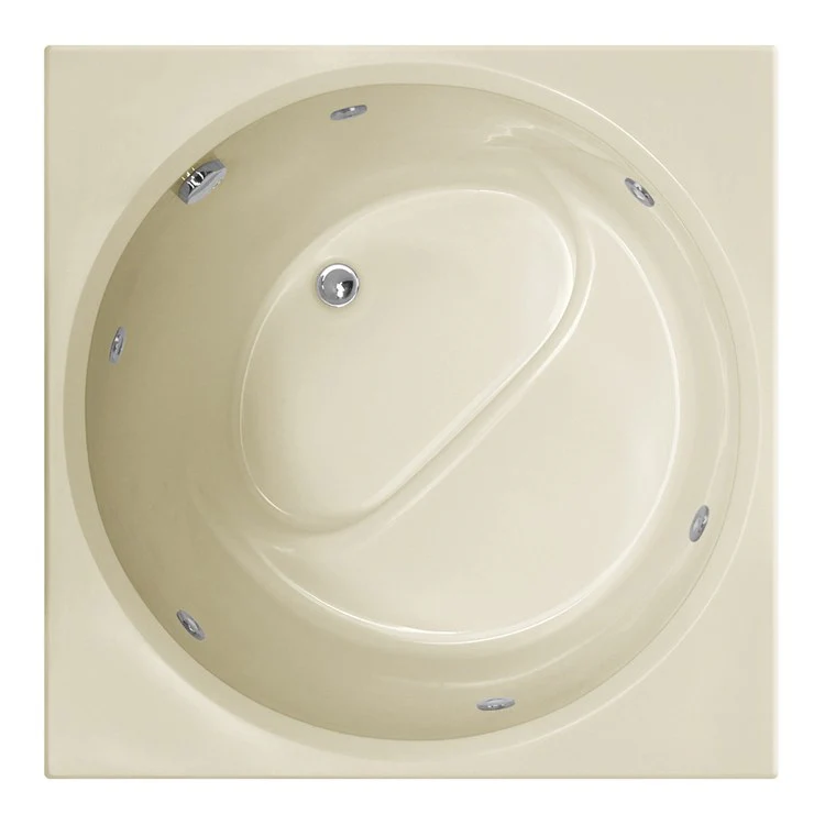 Combination Tub Designer Collection Fuji 40 x 40 x 32 Inch Drop-In Bone Square - Frankwebs