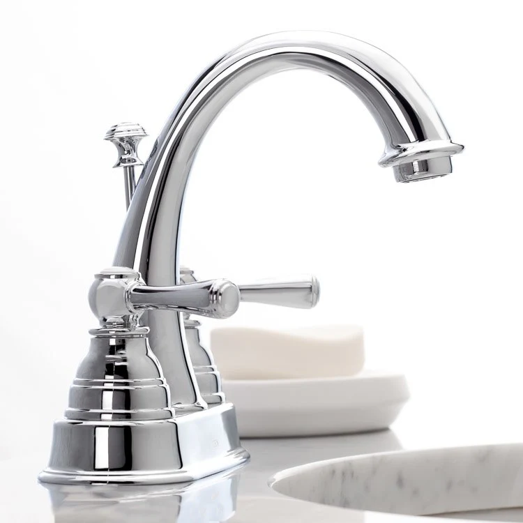 Kingsley Two Handle High Arc Centerset Bathroom Faucet with Drain - Frankwebs