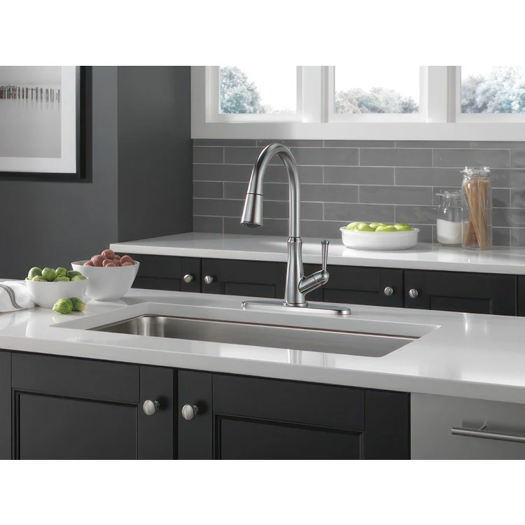 Kitchen Faucet Westville 1 Lever ADA Arctic Stainless High Arc Gooseneck - Frankwebs