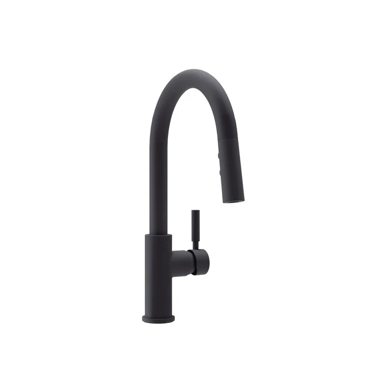 Kitchen Faucet Dia 1 Lever ADA Matte Black High Arc 1 Hole 1.5 Gallons per Minute - Frankwebs
