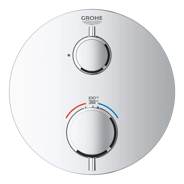 Thermostatic Valve Trim Grohtherm 1 Function 2 lever Matte Black ADA 7.1 Gallons per Minute - Frankwebs