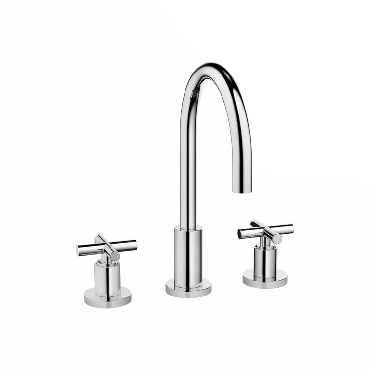 Lavatory Faucet TARA Mixer 2 Cross ADA WaterSense Chrome 1.2 Gallons per Minute Pop-Up Waste 3 Hole - Frankwebs