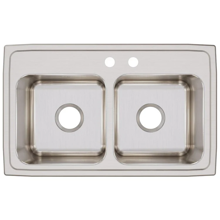 Kitchen Sink Lustertone Classic 29 x 18 Inch Double Bowl Equal MR2 Hole Lustertone Classic Top Mount - Frankwebs