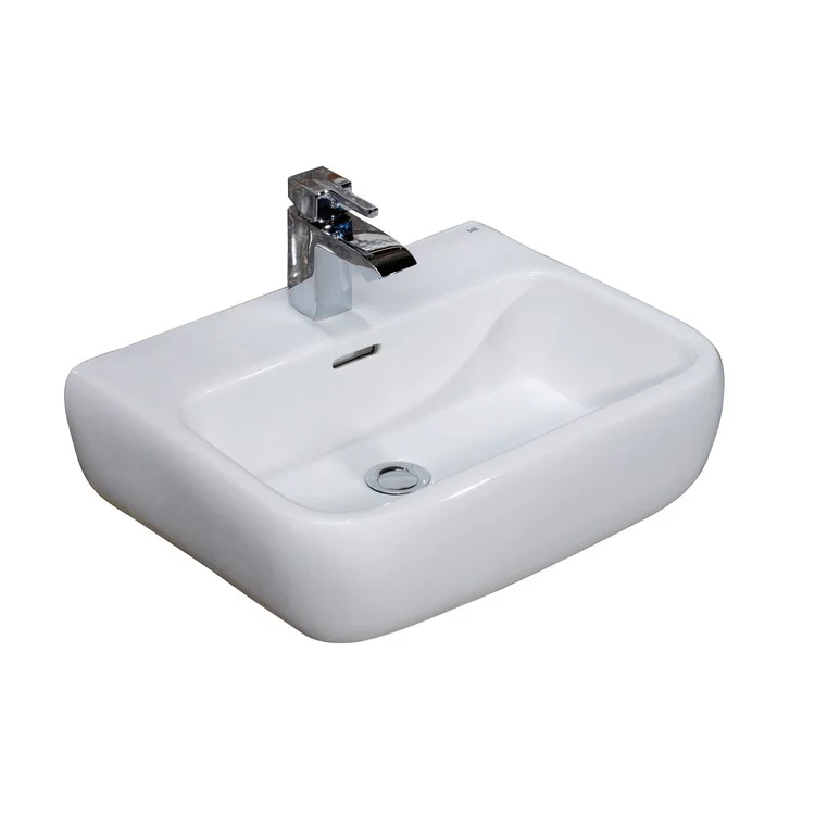 Lavatory Sink Metro 420 Wall Hung 16-1/2 Inch Rectangle White - Frankwebs