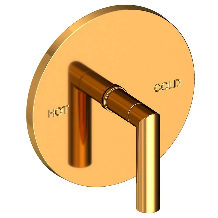 Pressure Balance Valve Trim Pavani Round 1 Lever Midnight Chrome ADA Depth 2-4/5 Inch - Frankwebs