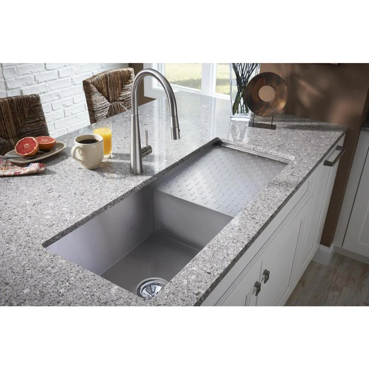 Kitchen Sink Crosstown 43.5 x 18.25 Inch Single Bowl Polished Satin Undermount - Frankwebs