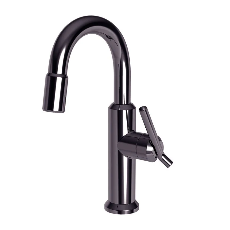 Bar Faucet Jeter 1 Lever ADA Flat Black Pull Down Swivel Brass Spout Height 8-2/3 Inch 1.8 Gallons per Minute - Frankwebs