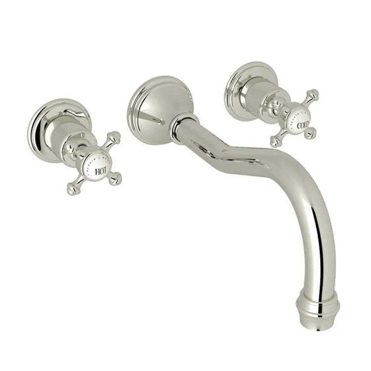 Tub Filler Georgian Era Wall Mount 2 Cross Column Spout English Bronze - Frankwebs