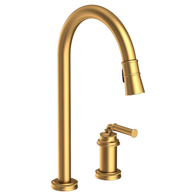 Kitchen Faucet Taft 1 Lever ADA Antique Brass Pull Down Spout Height 10-1/5 Inch 1.8 Gallons per Minute - Frankwebs