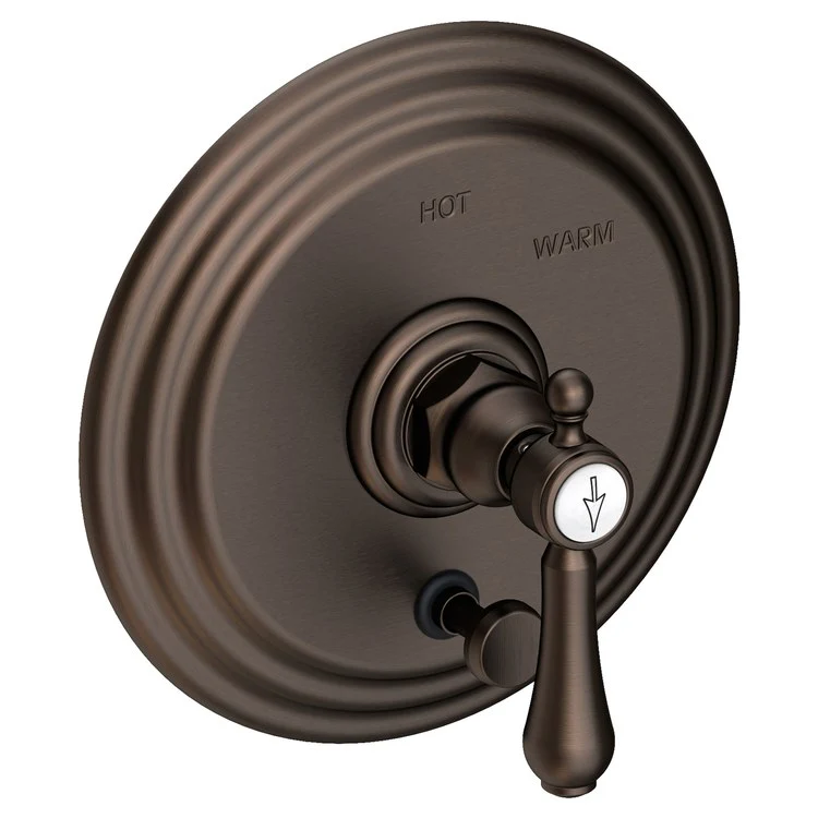 Chesterfield Pressure Balance Tub/Shower Valve Trim Only with Lever Handle - Satin Gold PVD - Frankwebs