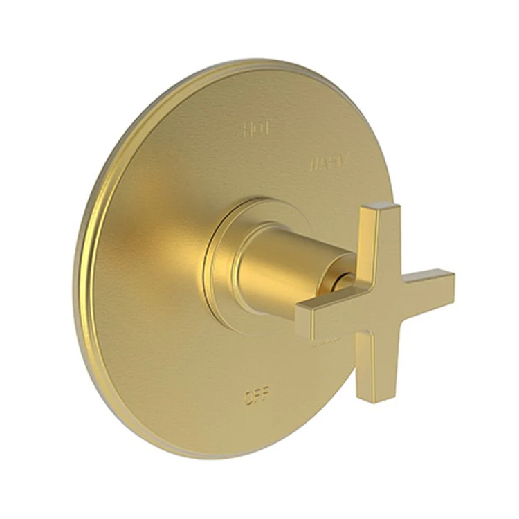 Pressure Balance Valve Trim Dorrance Round 1 Cross Polished Brass Uncoated Living ADA Depth 3-1/6 Inch - Frankwebs