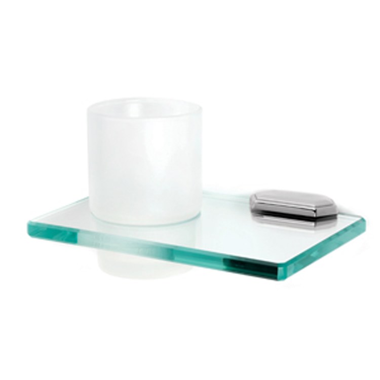 Tumbler Holder Nicole Bath Barcelona Includes Tumbler Wall Mount Brass/Glass 4-5/8 x 6-3/4 Inch - Frankwebs