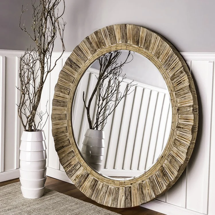 Oversized Round Wood Mirror - Frankwebs