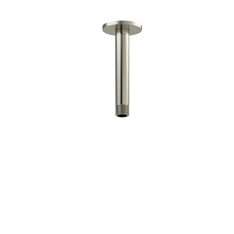 Shower Arm with Round Escutcheon and Round Flange Brushed Gold 6 Inch 5-5/8 Inch 1/2 Inch Inlet MNPT Brass Ceiling Mount - Frankwebs