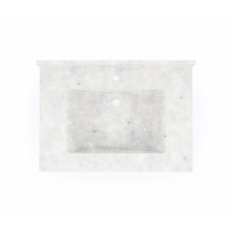 Vanity Top Contour Single Bowl 31 x 22 Inch ADA Ice Swanstone - Frankwebs