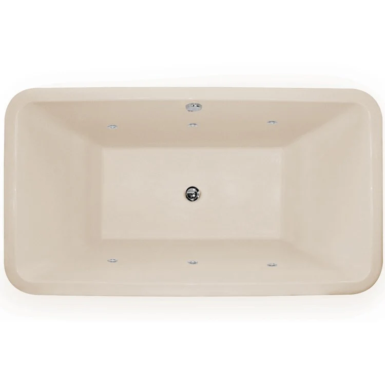 Combination Tub Designer Collection Natasha 70 x 36 x 24 Inch Drop-In Center Drain Bone Rectangle - Frankwebs