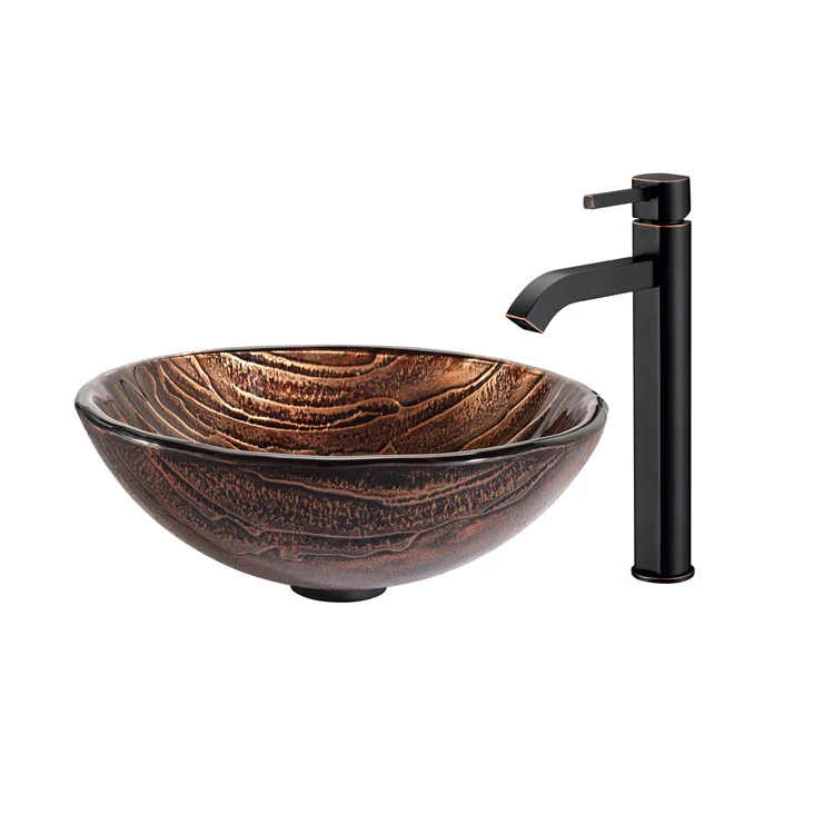 Gaia Glass Vessel Sink with Ramus Faucet - Frankwebs