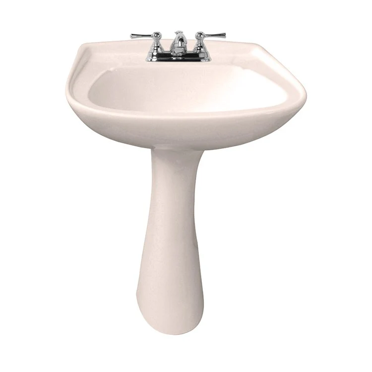 Pedestal Lavatory Hartford Centerset Bisque Rectangular - Frankwebs