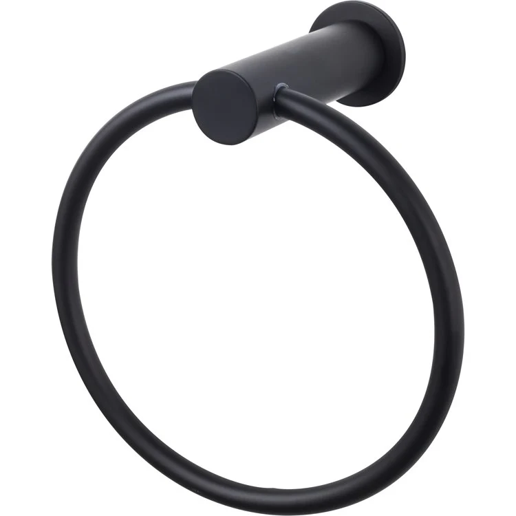 Towel Ring Hopewell 6-5/16 Inch Flat Black Zinc Alloy 3-5/8 Inch for Bath Hardware - Frankwebs