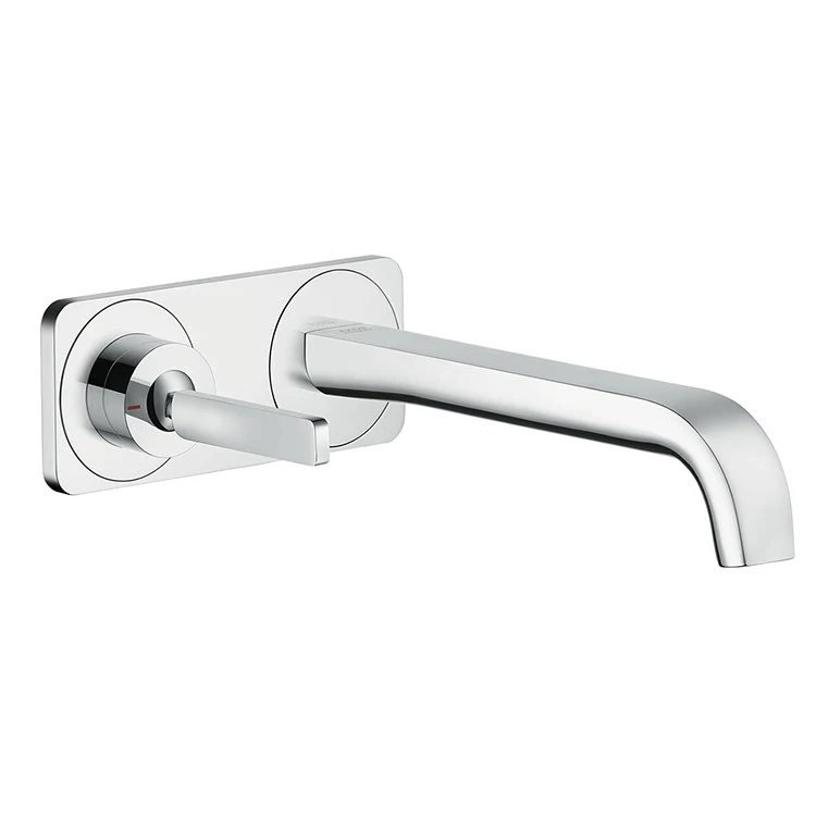 AXOR Citterio E Single Handle Wall-Mount Bathroom Faucet with Base Plate - Frankwebs