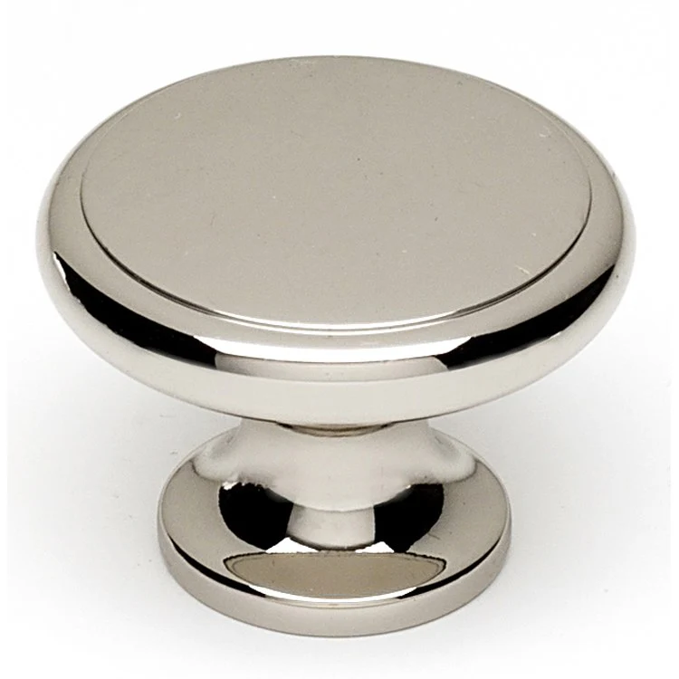 Knob V Collection Round Satin Nickel Brass 1-1/4 Inch 1 Inch 3/4 Inch - Frankwebs