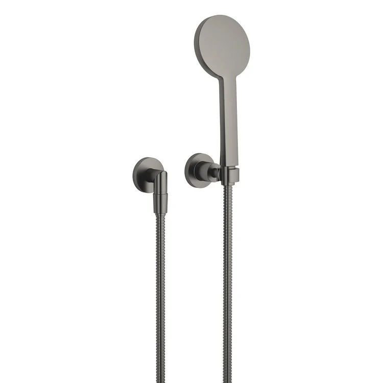 Handshower Set TARA with Individual Flanges Brushed Platinum Compact Rain 1.8 Gallons per Minute - Frankwebs