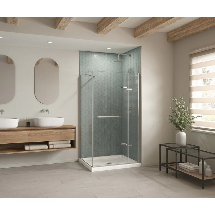 Shower Base B3 Corner Right Square Drain White 42 x 36 Inch Acrylic - Frankwebs