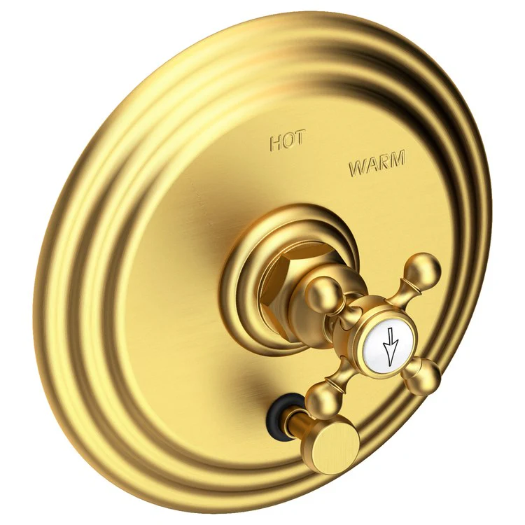 Astor Pressure Balance Tub/Shower Valve Trim Only with Cross Handle - Antique Brass - Frankwebs