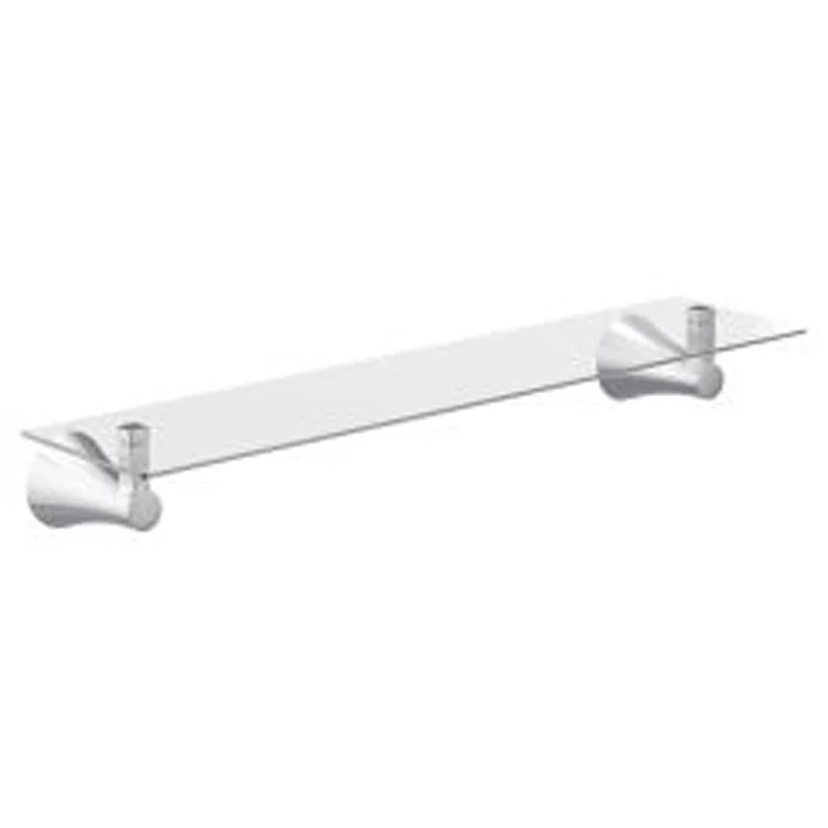 Shelf Flara Vanity Brushed Gold 21 x 5 Inch Glass - Frankwebs