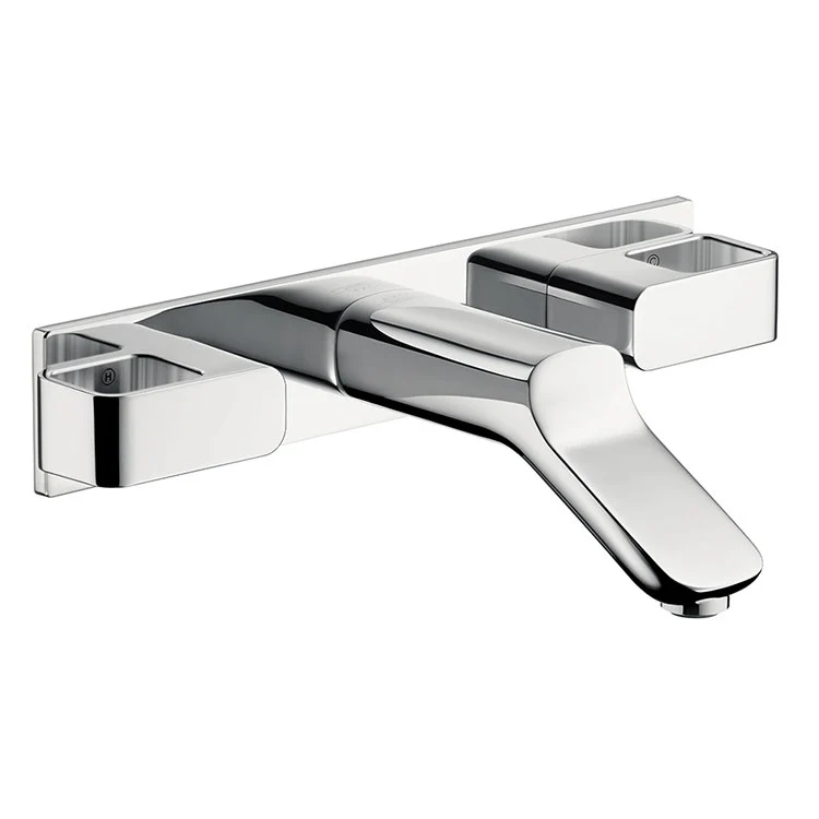 AXOR Urquiola Two Handle Wall-Mount Widespread Bathroom Faucet with Base Plate - Frankwebs