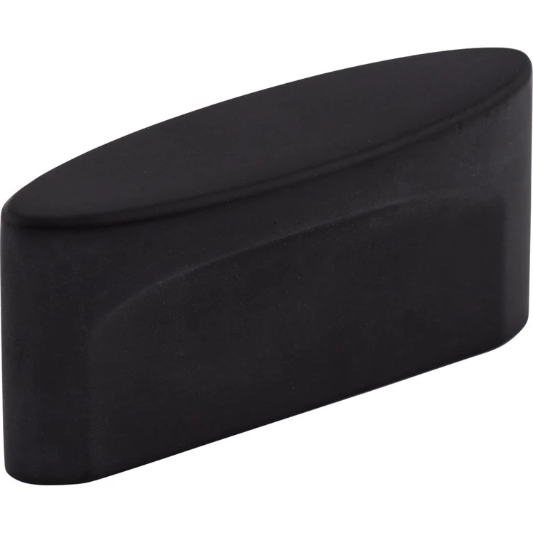 Knob Sanctuary Oval Flat Black Zinc Alloy 2-1/4 Inch - Frankwebs