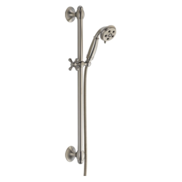 Traditional H2Okinetic Three-Function Handshower with Slide Bar - Frankwebs