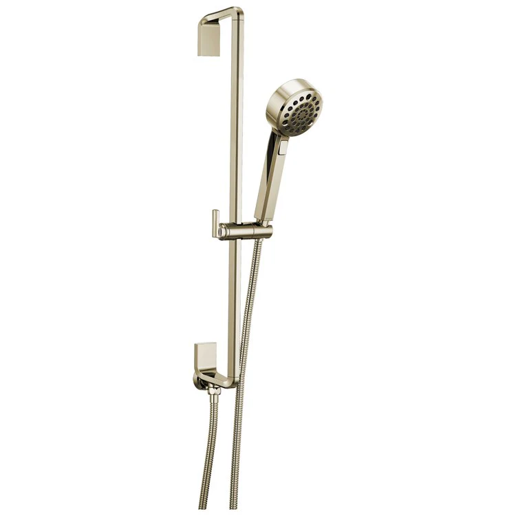 Handshower Set Levoir Brilliance Polished Nickel 4 Function WaterSense ADA 1.75 Gallons per Minute 27-11/16 Inch Slide Bar - Frankwebs