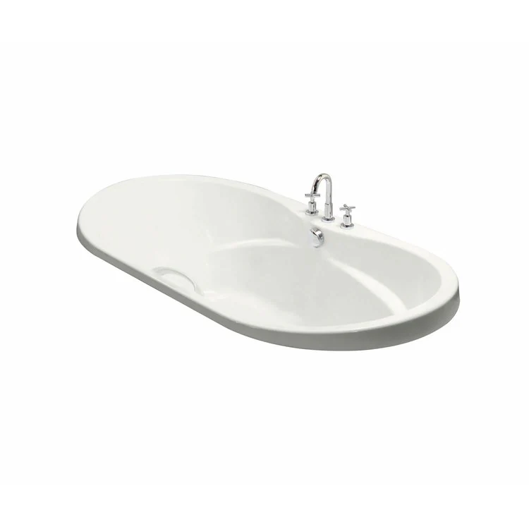 Tub Living 72L x 36W Inch Drop-In Center White Acrylic - Frankwebs