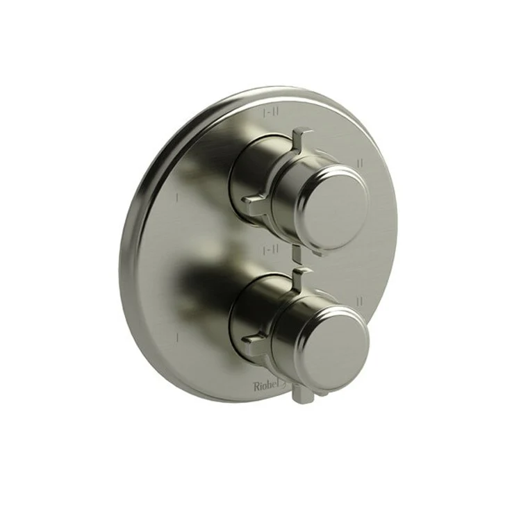 Thermostatic and Pressure Balance Valve Trim Momenti 3/4 Inch Round 4-Way 6 Function 2 Cross Polished Nickel - Frankwebs