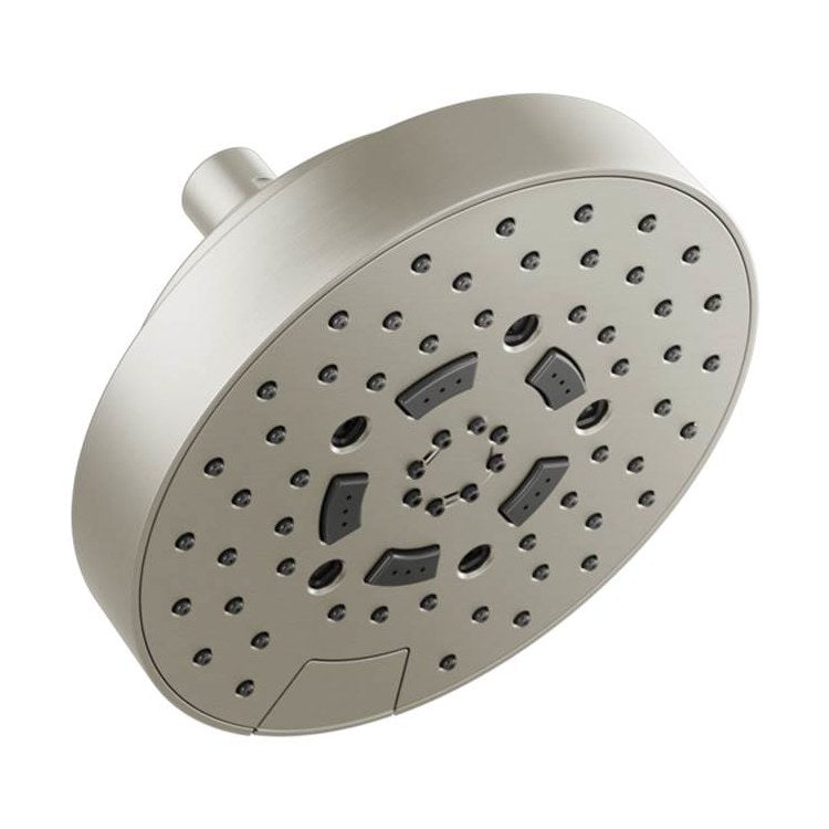 Showerhead Universal Showering 5 Function Chrome 7 Inch 1.75 Gallons per Minute H2Okinetic Linear Round Includes H2Okinetic Rinsing Shampoo Full Full & Shampoo & Massage Spray - Frankwebs