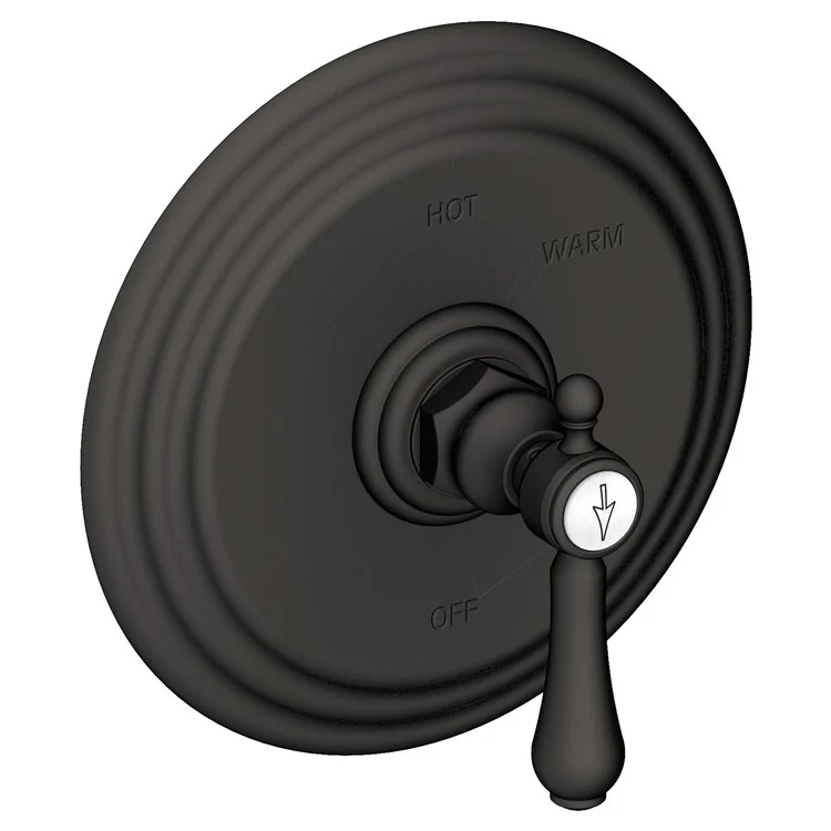 Pressure Balance Valve Trim Chesterfield Round 1 Lever Antique Brass ADA Depth 3-2/3 Inch - Frankwebs