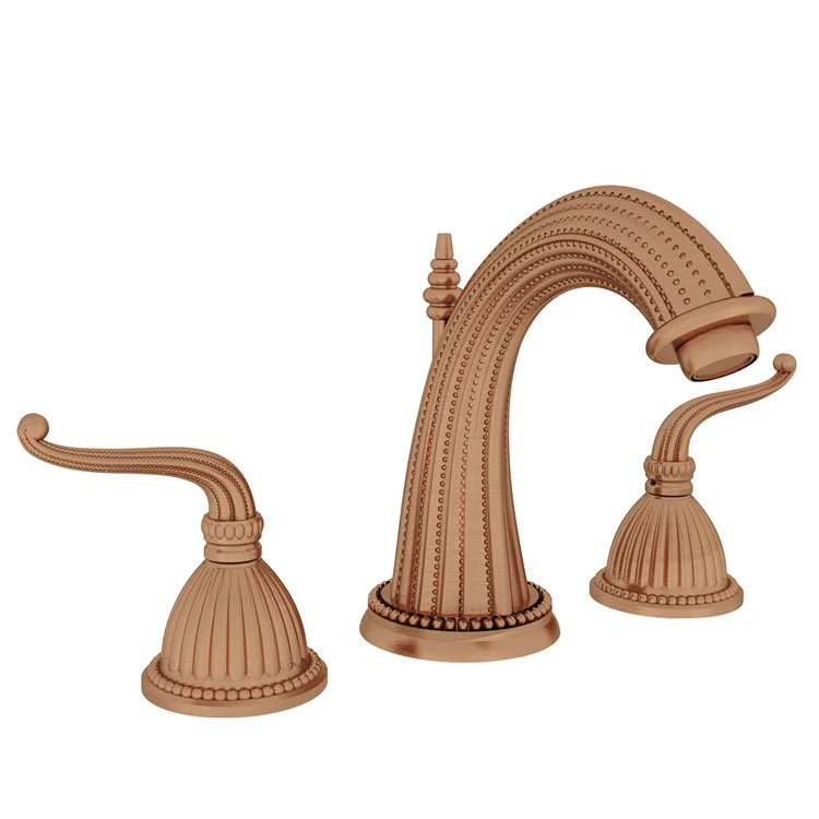 Lavatory Faucet Alexandria Widespread 8 to 20 Inch Spread 2 Lever ADA Antique Brass 1.2 Gallons per Minute Brass Spout Height 4-11/16 Inch - Frankwebs