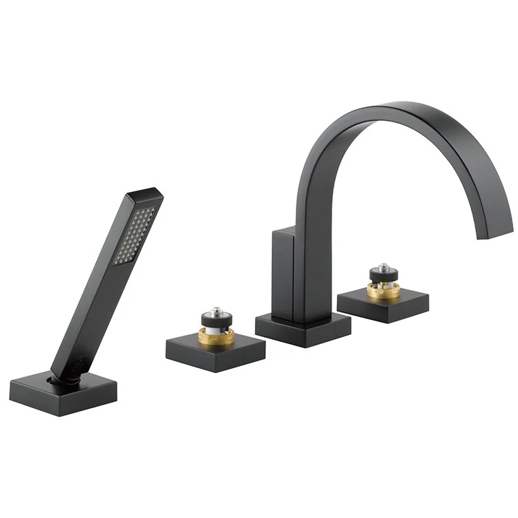 Siderna Two Handle Roman Tub Faucet with Handshower without Handles - Frankwebs