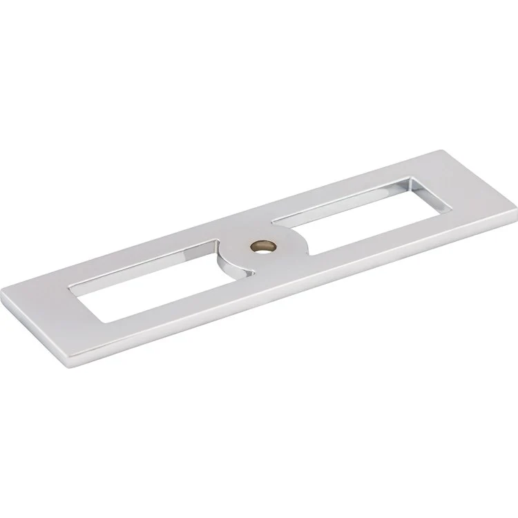 Knob Backplate Lynwood Hollin Rectangle Polished Chrome 3-3/4 Inch Zinc Alloy - Frankwebs