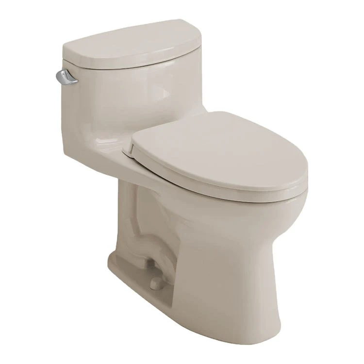 Toilet Supreme ll 1 Pieces Universal Height Washlet Ready Sedona Beige Elongated ADA 25-5/8 Inch 1.28 Gallons per Flush Left Hand Chrome Soft Close - Frankwebs
