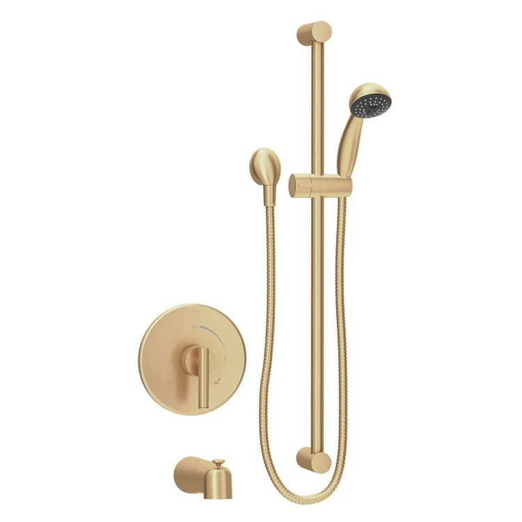 Tub and Shower Trim Dia Handshower with Graphics/Indicators 1 Lever Brushed Bronze 1.5 Gallons per Minute - Frankwebs