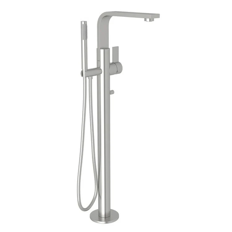 Tub Filler Trim Floor Mount 1 Lever Brushed Stainless Steel 1 Hole - Frankwebs