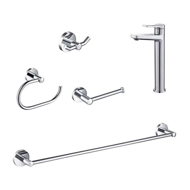 Indy Single Handle Vessel Bathroom Faucet with 24