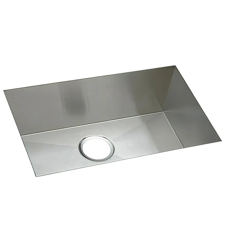 Kitchen Sink Crosstown 23.5 x 18.25 Inch Single Bowl Zero Radius Sink Features Tight Corners Polished Satin Undermount Drain Location Rear Center Includes 1000001403 Template - Frankwebs