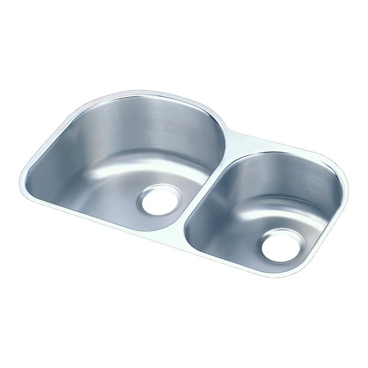 Kitchen Sink Harmony 31 x 20 Inch Double Bowl Offset 60/40 Kit Lustrous Highlighted Satin Undermount - Frankwebs