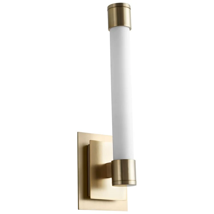 Zenith Single-Light LED Bathroom Wall Sconce - Aged Brass - Frankwebs