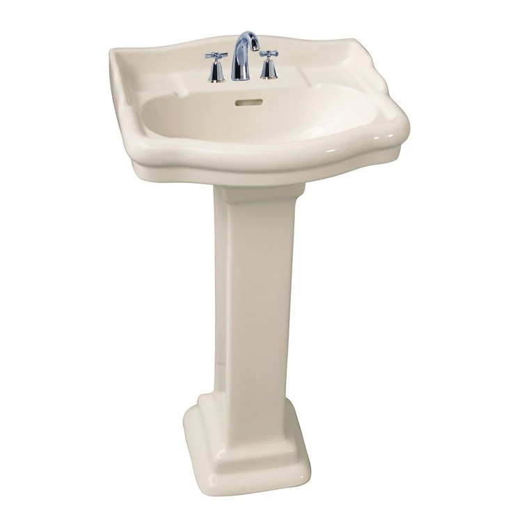 Pedestal Lavatory Stanford 460 Mini Widespread White Oval - Frankwebs