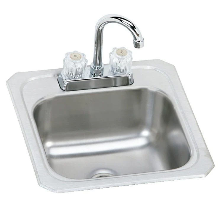 Hospitality Sink Celebrity 15 x 15 Inch Single Bowl ADA Bowl Dimension 12 x 10 x 6 Inch - Frankwebs