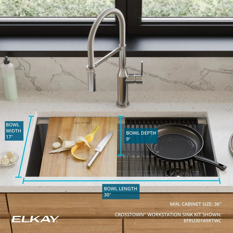 Kitchen Sink 31-1/2 x 18-1/2 Inch 9 Inch 1 Bowl Polished Satin 16 Gauge Rear Right Drain 36 Inch - Frankwebs